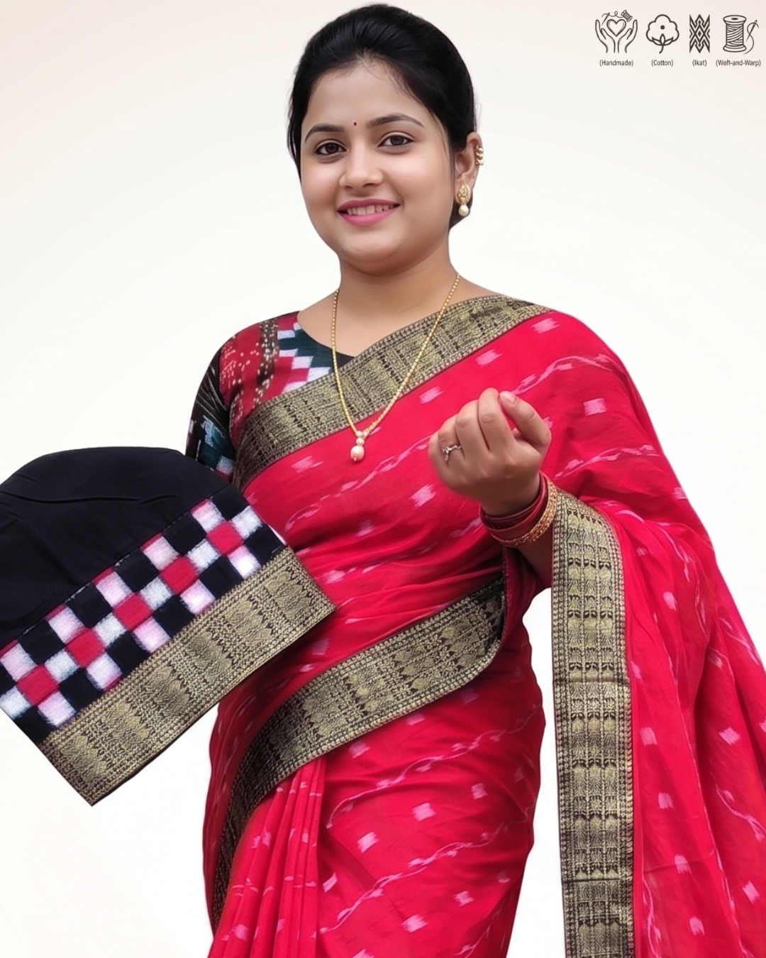 Sambalpuri Pure Handloom Patchwork Saree