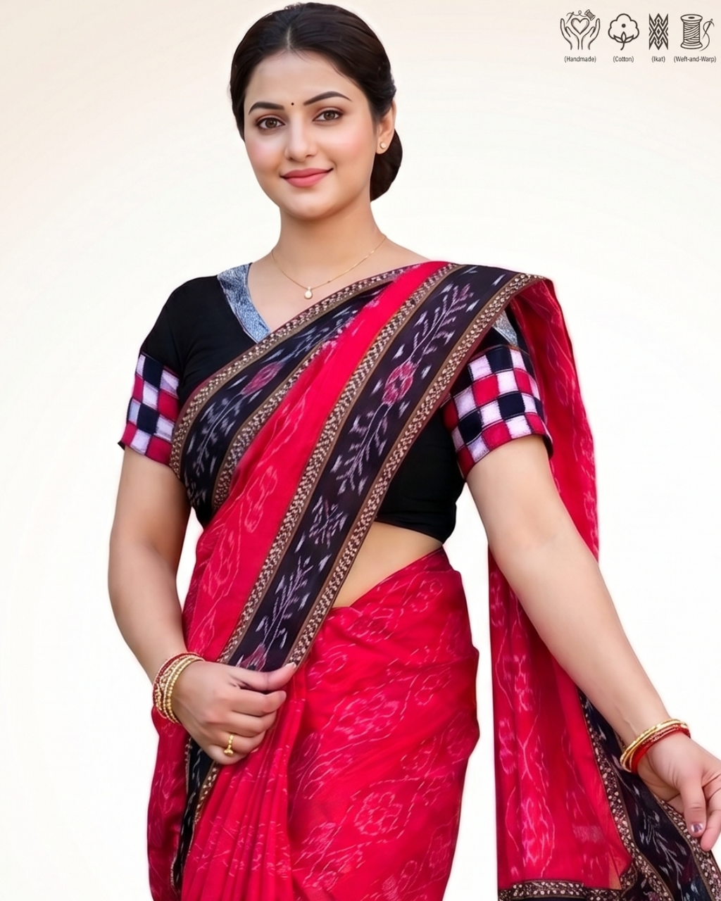Sambalpuri Pure Handloom Patchwork Saree