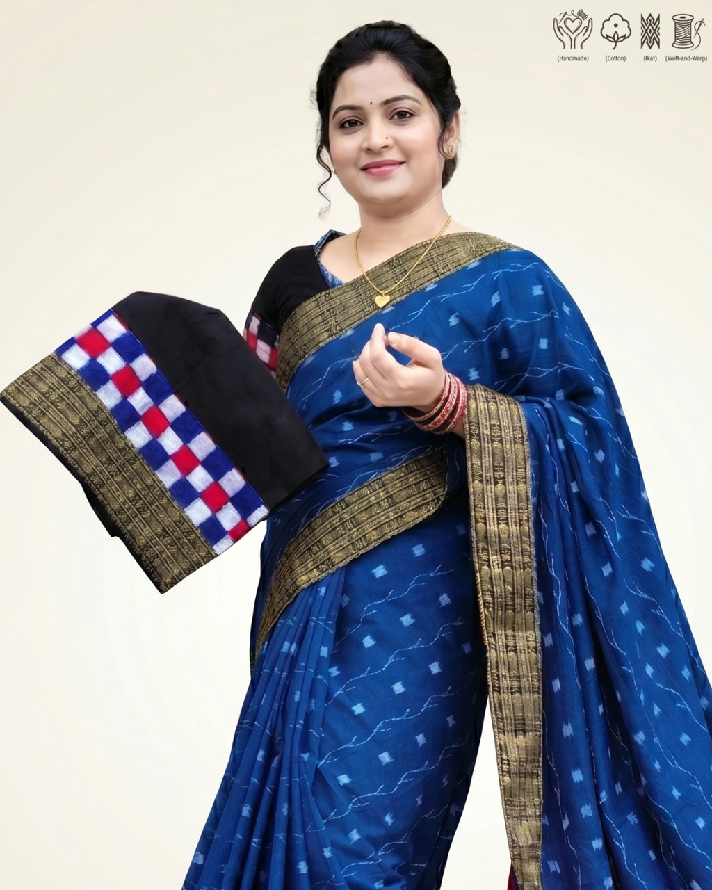 Sambalpuri Pure Handloom Patchwork Saree
