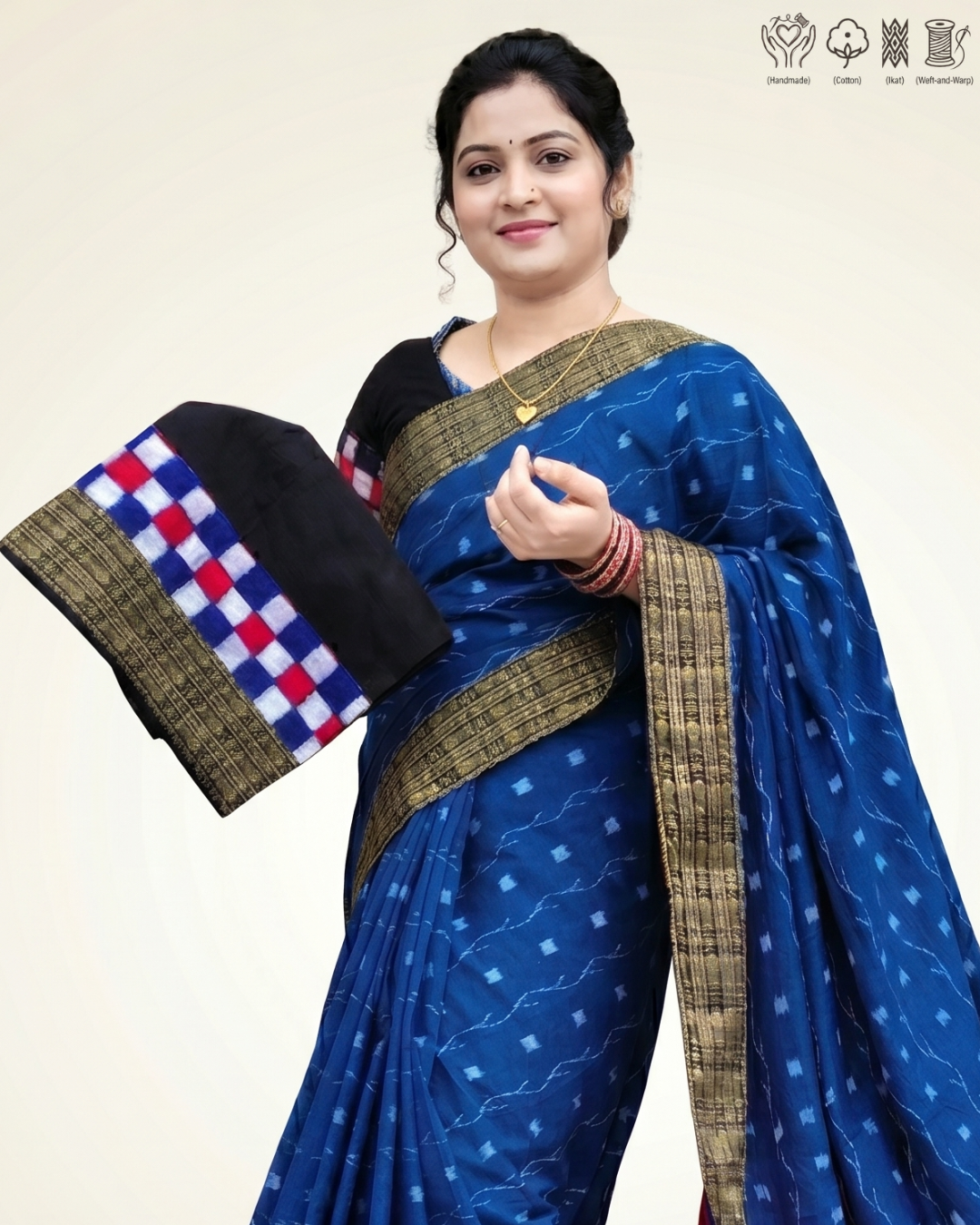 Sambalpuri Pure Handloom Patchwork Saree
